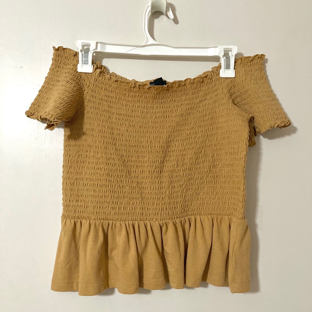 Off the Shoulder Ribbed Crop Top